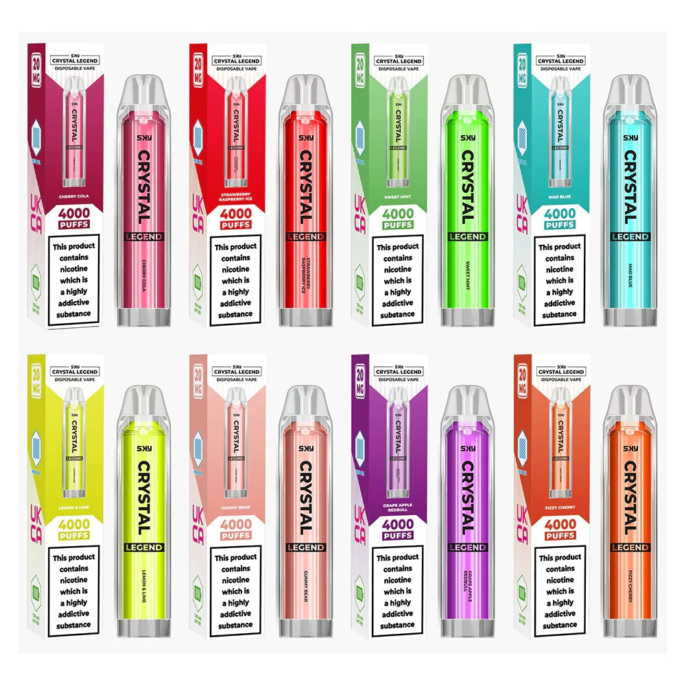 SKY Crystal Legend 2ML 4000 Disposable 20MG ALL FLAVOURS