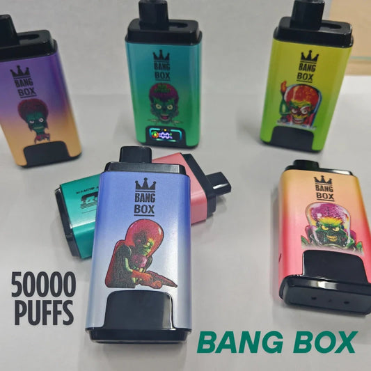 Bang Box 50k Double Flavors Vape Best Seller Wholesale Price-850mAh Battery, 45ml E-liquid, Multiple Nicotine 12 Flavors