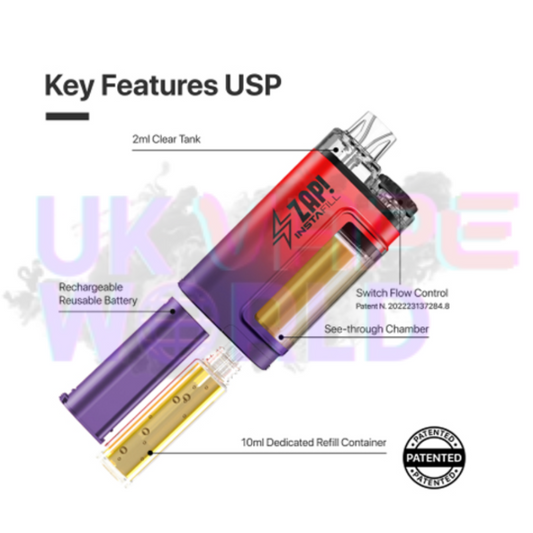 Zap Instafill Bar 3500 Puff Fresh Mint