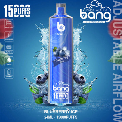 Bang SHISHA 15000 Puffs Disposable Vape – 23ml Capacity, 20 Flavors, 600mAh Battery