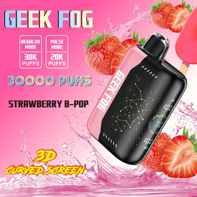 Dual Mesh Coil Disposable Vape - LED Display, 12 Flavors, Rechargeable