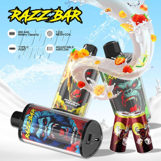 15000 Puffs Disposable Vape - 2%/5% Nicotine, 12 Flavors, Mesh Coil