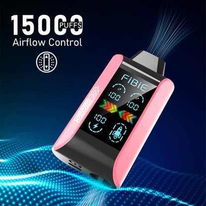 WATERMELON ICE & LYCHEE -FIBIE 15000 PUFFS Dual Flavors Disposable Vapor Wands(15000 PUFFS)