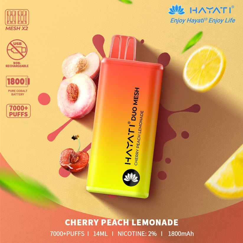 Hayati Duo Mesh 7000 Puffs Disposable Vape Box Of 10
