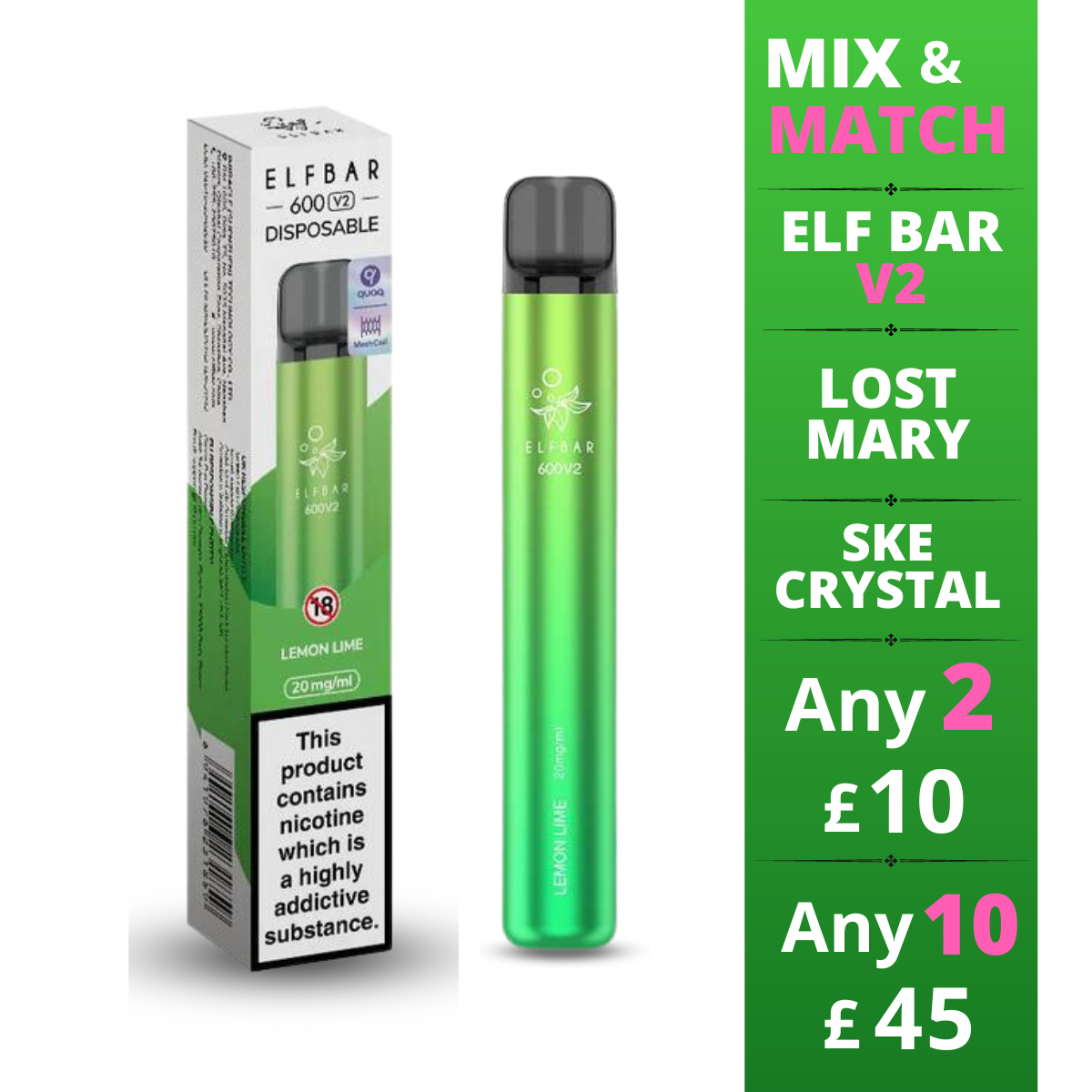 Lemon Lime  -  Elf Bar 600 V2